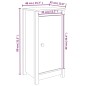 Credenze 2 pz Nere 40x35x80 cm in Legno Massello di Pino Credenze 2 pz Nere 40x35x80 cm in Legno Massello di Pino
