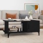 Tavolino da Salotto Nero 90x50x40 cm in Legno Multistrato