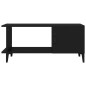 Tavolino da Salotto Nero 90x50x40 cm in Legno Multistrato