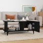 Tavolino da Salotto Nero 90x50x40 cm in Legno Multistrato