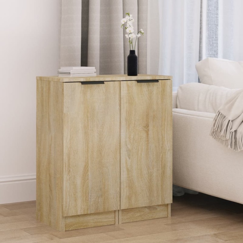 Credenze 2 pz Rovere Sonoma 30x30x70 cm in Legno Multistrato Credenze 2 pz Rovere Sonoma 30x30x70 cm in Legno Multistrato
