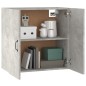 Armadietto a Muro Grigio Cemento 60x31x60 cm Legno Multistrato Armadietto a Muro Grigio Cemento 60x31x60 cm Legno Multistrato