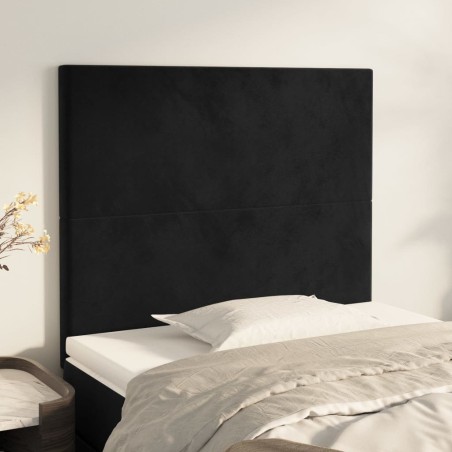 vidaXL Testiere 2 pz Nere 100x5x78/88 cm in Velluto