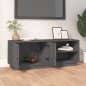 Mobile Porta TV Grigio 105x34x40 cm in Legno Massello di Pino Mobile Porta TV Grigio 105x34x40 cm in Legno Massello di Pino