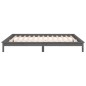 vidaXL Giroletto con LED Grigio 200x200 cm in Legno Massello vidaXL Giroletto con LED Grigio 200x200 cm in Legno Massello
