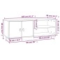 Mobile Porta TV Grigio 105x34x40 cm in Legno Massello di Pino Mobile Porta TV Grigio 105x34x40 cm in Legno Massello di Pino