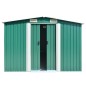 Casetta da Giardino 257x392x181 cm in Metallo Verde Casetta da Giardino 257x392x181 cm in Metallo Verde