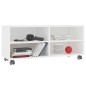 Mobile TV con Ruote Bianco 90x35x35 cm in Legno Multistrato Mobile TV con Ruote Bianco 90x35x35 cm in Legno Multistrato