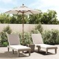 Ombrellone da Giardino con Palo in Legno Sabbia 196x231 cm Ombrellone da Giardino con Palo in Legno Sabbia 196x231 cm