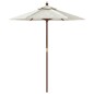 Ombrellone da Giardino con Palo in Legno Sabbia 196x231 cm Ombrellone da Giardino con Palo in Legno Sabbia 196x231 cm
