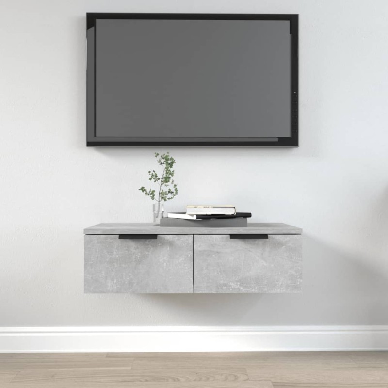 Armadietto a Muro Grigio Cemento 68x30x20 cm Legno Multistrato Armadietto a Muro Grigio Cemento 68x30x20 cm Legno Multistrato