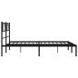 Giroletto con Testiera in Metallo Nero 135x190 cm Giroletto con Testiera in Metallo Nero 135x190 cm