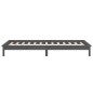 Giroletto con LED Grigio 90x190 cm Single in Legno Massello Giroletto con LED Grigio 90x190 cm Single in Legno Massello