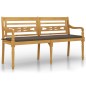 Panchina Batavia con Cuscino Tortora 150 cm Legno Massello Teak Panchina Batavia con Cuscino Tortora 150 cm Legno Massello Teak