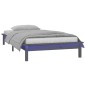 Giroletto LED Grigio 75x190 cm Small Single Legno Massello Giroletto LED Grigio 75x190 cm Small Single Legno Massello