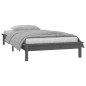 Giroletto LED Grigio 75x190 cm Small Single Legno Massello Giroletto LED Grigio 75x190 cm Small Single Legno Massello
