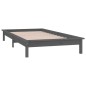 Giroletto LED Grigio 75x190 cm Small Single Legno Massello Giroletto LED Grigio 75x190 cm Small Single Legno Massello
