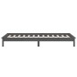 Giroletto LED Grigio 75x190 cm Small Single Legno Massello Giroletto LED Grigio 75x190 cm Small Single Legno Massello