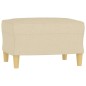 Set di Divani 4 pz con Cuscini Crema in Tessuto Set di Divani 4 pz con Cuscini Crema in Tessuto