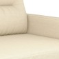Set di Divani 4 pz con Cuscini Crema in Tessuto Set di Divani 4 pz con Cuscini Crema in Tessuto