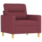 Set di Divani 4 pz con Cuscini Rosso Vino in Tessuto Set di Divani 4 pz con Cuscini Rosso Vino in Tessuto