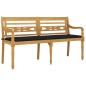 Panchina Batavia con Cuscino Nero 150 cm Legno Massello Teak Panchina Batavia con Cuscino Nero 150 cm Legno Massello Teak