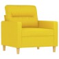 Set di Divani 4 pz con Cuscini Giallo Chiaro in Tessuto Set di Divani 4 pz con Cuscini Giallo Chiaro in Tessuto