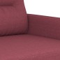 Set di Divani 2 pz con Cuscini Rosso Vino in Tessuto Set di Divani 2 pz con Cuscini Rosso Vino in Tessuto