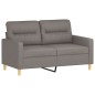 Set Divani 3 pz con Cuscini Tortora in Tessuto Set Divani 3 pz con Cuscini Tortora in Tessuto