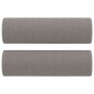 Set Divani 3 pz con Cuscini Tortora in Tessuto Set Divani 3 pz con Cuscini Tortora in Tessuto