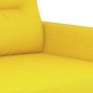 Set di Divani 2 pz con Cuscini Giallo Chiaro in Tessuto Set di Divani 2 pz con Cuscini Giallo Chiaro in Tessuto