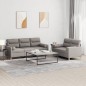 Set Divani 2 pz con Cuscini Tortora in Tessuto Set Divani 2 pz con Cuscini Tortora in Tessuto