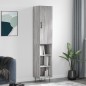 Credenza Grigio Sonoma 34,5x34x180 cm in Legno Multistrato Credenza Grigio Sonoma 34,5x34x180 cm in Legno Multistrato
