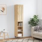 Credenza Rovere Sonoma 34,5x34x180 cm in Legno Multistrato Credenza Rovere Sonoma 34,5x34x180 cm in Legno Multistrato