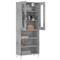Credenza Grigio Cemento 69,5x34x180 cm in Legno Multistrato Credenza Grigio Cemento 69,5x34x180 cm in Legno Multistrato