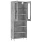 Credenza Grigio Cemento 69,5x34x180 cm in Legno Multistrato Credenza Grigio Cemento 69,5x34x180 cm in Legno Multistrato