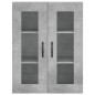 Credenza Grigio Cemento 69,5x34x180 cm in Legno Multistrato Credenza Grigio Cemento 69,5x34x180 cm in Legno Multistrato