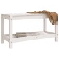 Panca da Giardino Bianca 82,5x35x45 cm Legno Massello di Pino Panca da Giardino Bianca 82,5x35x45 cm Legno Massello di Pino