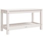 Panca da Giardino Bianca 82,5x35x45 cm Legno Massello di Pino Panca da Giardino Bianca 82,5x35x45 cm Legno Massello di Pino