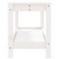 Panca da Giardino Bianca 82,5x35x45 cm Legno Massello di Pino Panca da Giardino Bianca 82,5x35x45 cm Legno Massello di Pino