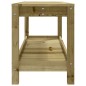 Panca da Giardino 108x35x45 cm Legno Massello Pino Impregnato