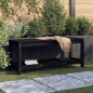 Panca da Giardino Nera 108x35x45 cm in Legno Massello di Pino Panca da Giardino Nera 108x35x45 cm in Legno Massello di Pino