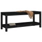 Panca da Giardino Nera 108x35x45 cm in Legno Massello di Pino Panca da Giardino Nera 108x35x45 cm in Legno Massello di Pino