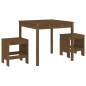 Set da Bistrot da Giardino 3 pz Miele in Legno Massello di Pino Set da Bistrot da Giardino 3 pz Miele in Legno Massello di Pino