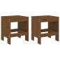 Set da Bistrot da Giardino 3 pz Miele in Legno Massello di Pino Set da Bistrot da Giardino 3 pz Miele in Legno Massello di Pino