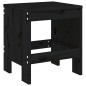 Set da Pranzo per Giardino 5pz Nero in Legno Massello di Pino Set da Pranzo per Giardino 5pz Nero in Legno Massello di Pino