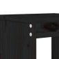 Set da Pranzo per Giardino 5pz Nero in Legno Massello di Pino Set da Pranzo per Giardino 5pz Nero in Legno Massello di Pino