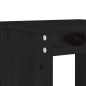 Set da Pranzo da Giardino 13 pz Nero in Legno Massello di Pino Set da Pranzo da Giardino 13 pz Nero in Legno Massello di Pino