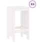 Set Bar da Giardino 5 pz Bianco in Legno Massello di Pino Set Bar da Giardino 5 pz Bianco in Legno Massello di Pino