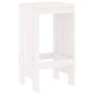 Set Bar da Giardino 5 pz Bianco in Legno Massello di Pino Set Bar da Giardino 5 pz Bianco in Legno Massello di Pino